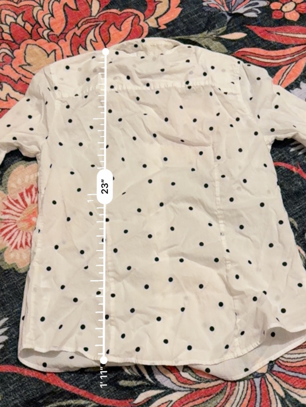 J.Crew Perfect Shirt Polka Dot Button Down Size 6 - Picture 6 of 6